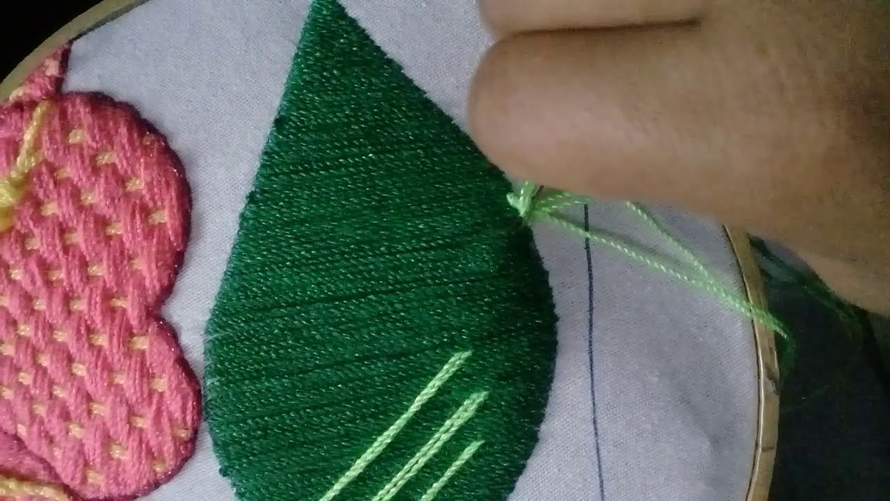 Bordado para  HOJA 🍃| Leaf Embroidery