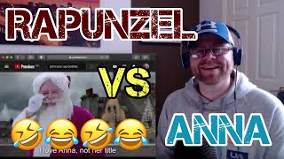 RAPUNZEL vs ANNA: Princess Rap Battle (Eliza Dushku James Maslow Tom Lenk Whitney Avalon) Reaction