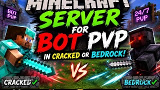 🔥BEST Minecraft Bot PvP Server! ⚔️ Cracked + Bedrock Supported! 🔥 #minecraft #viralvideo 