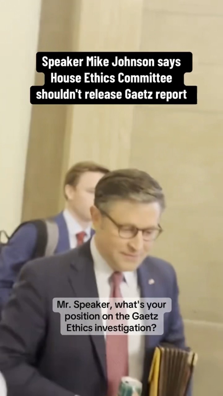 Johnson says House Ethics Committee shouldn't release Gaetz report #shorts