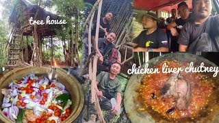 camping cooking and eating in @malumkumar tree house and @the roving naga field || kents vlog.