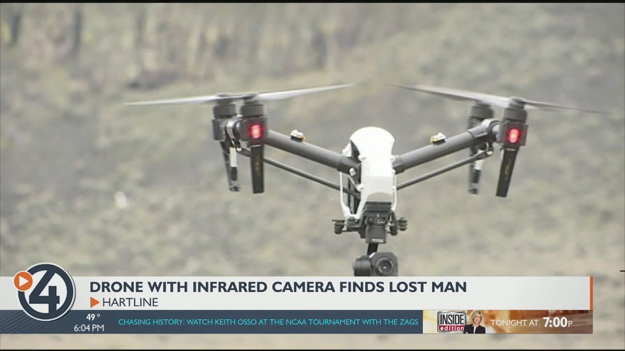 Drone with infrared camera finds lost man YouTube