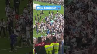 Messi Is Carried Off The Pitch After Argentinas World Cup Victory