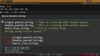 Python: Backup of Strings (Understanding basics in of Google Colab and strings)
