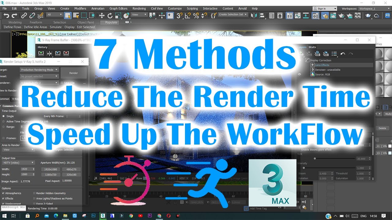7 Methods To Reduce Render Time And Speed Up The WorkFlow In 3ds Max |  3dsmax Fast Render 🤗🤗 - YouTube