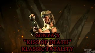 Mortal Kombat X - Sonyas Kiss Of Death Klic Fatality Performed On All Characters