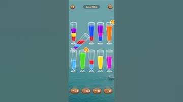 Water color sort level 1568 #androidgameplay #watersortpuzzle #shorts