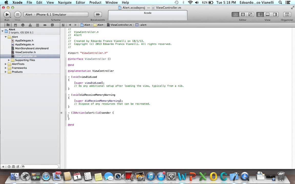 Alert View Tutorial on Xcode - YouTube