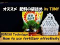 【盆栽】おススメ！！肥料の袋詰め　How to use fertilizer effectively.