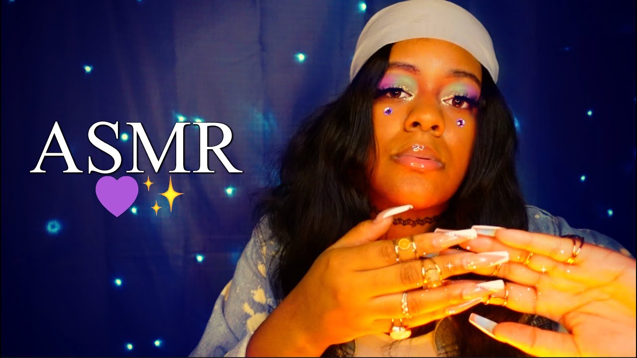 ASMR - FAST RING FINGER FLUTTERS & NAIL CLICKS 💜✨(UNPREDICTABLE TRIGGERS✨)