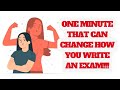 1 minute of confidence before an exam  a special minute for all students