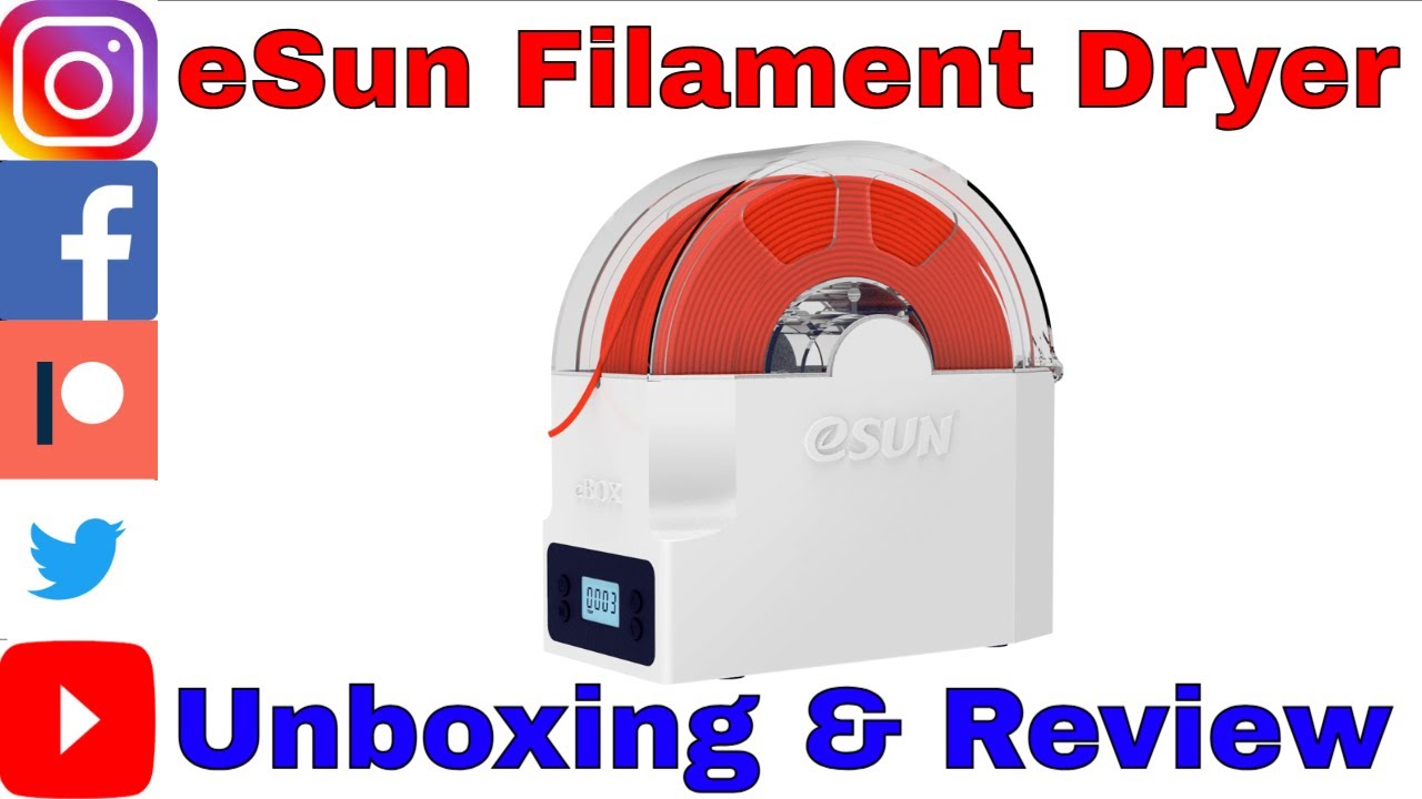 eSUN eBOX lite Upgraded Dryer Box - Unboxing and Review - filament ...