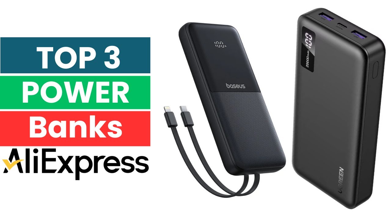 Top 3 Power Banks on AliExpress ⚡ 20000mAh | 22.5W–65W Fast Charging | For Phone, Tablet, Laptop!