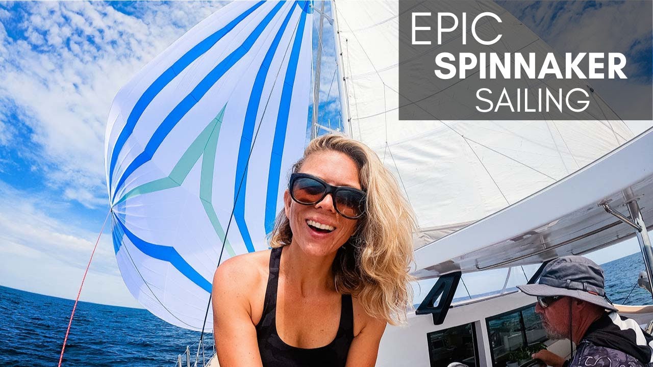 Epic Spinnaker Sailing to Maine on our Seawind 1600 Catamaran | Harbors Unknown Ep. 40