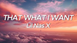 Lil Nas X - THATS WHAT I WANT (Lyrics)