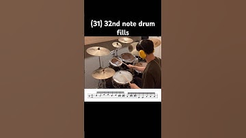 (31) 32nd note drum fills lesson #shorts