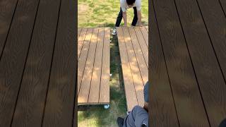 Self-leveling deck floor system upgraded with stainless steel adjustable-height legs