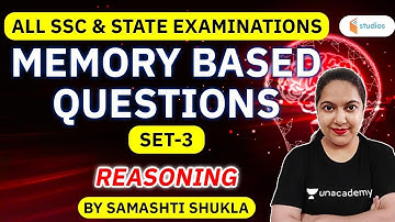For All SSC & State Examinations | Memory Based Questions (Set-3) | Reasoning by Samashti Shukla
