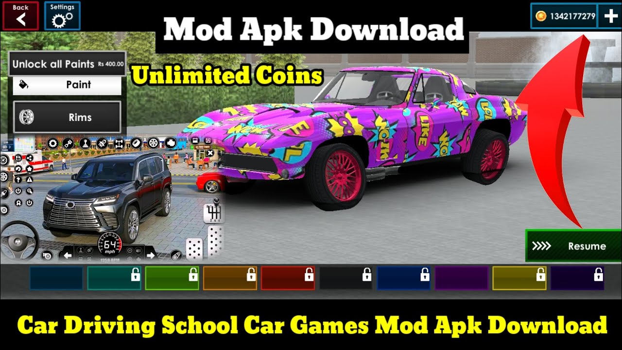 car-driving-school-car-games-mod-apk-unlimited-money-and-gems-car