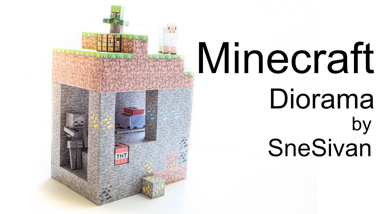 Minecraft Papercraft 3D Farm Set - Paperdiorama - Donwload Free Paper Model