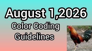 August 1,2026 color coding guidelines 