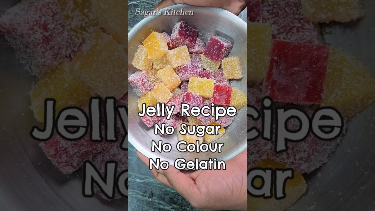100% Natural No Sugar Homemade Jiggly Jelly #Shorts #JellyRecipe