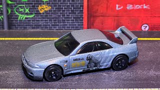 Nissan Skyline GTR (BCNR 33) - GODZILLA - Hotwheels - Unboxing.