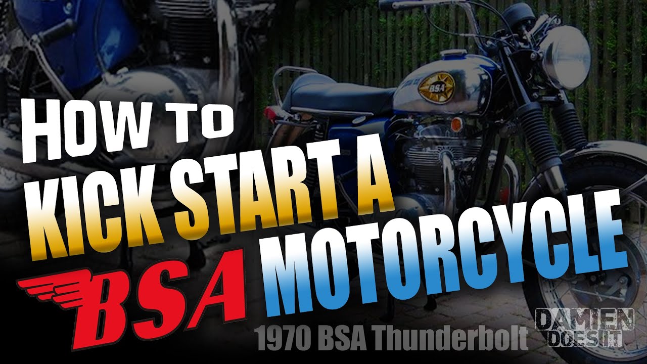 How to Kick Start a Motorcycle - YouTube