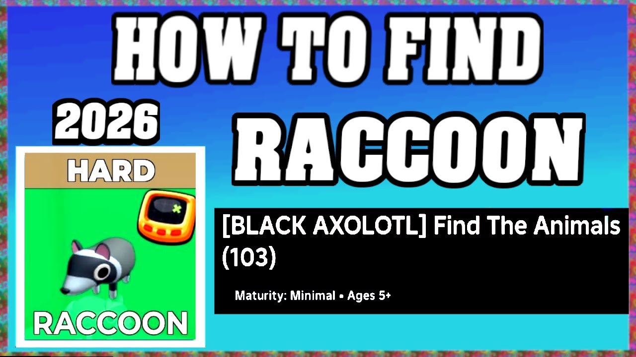 How To Find RACCOON in FIND THE ANIMALS ROBLOX [UPDATE] [walkthrough ...
