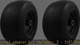 Marastar 00232-2Pk Universal Fit Flat Free 11X4.00-5 Lawnmower Tire Embly, Black