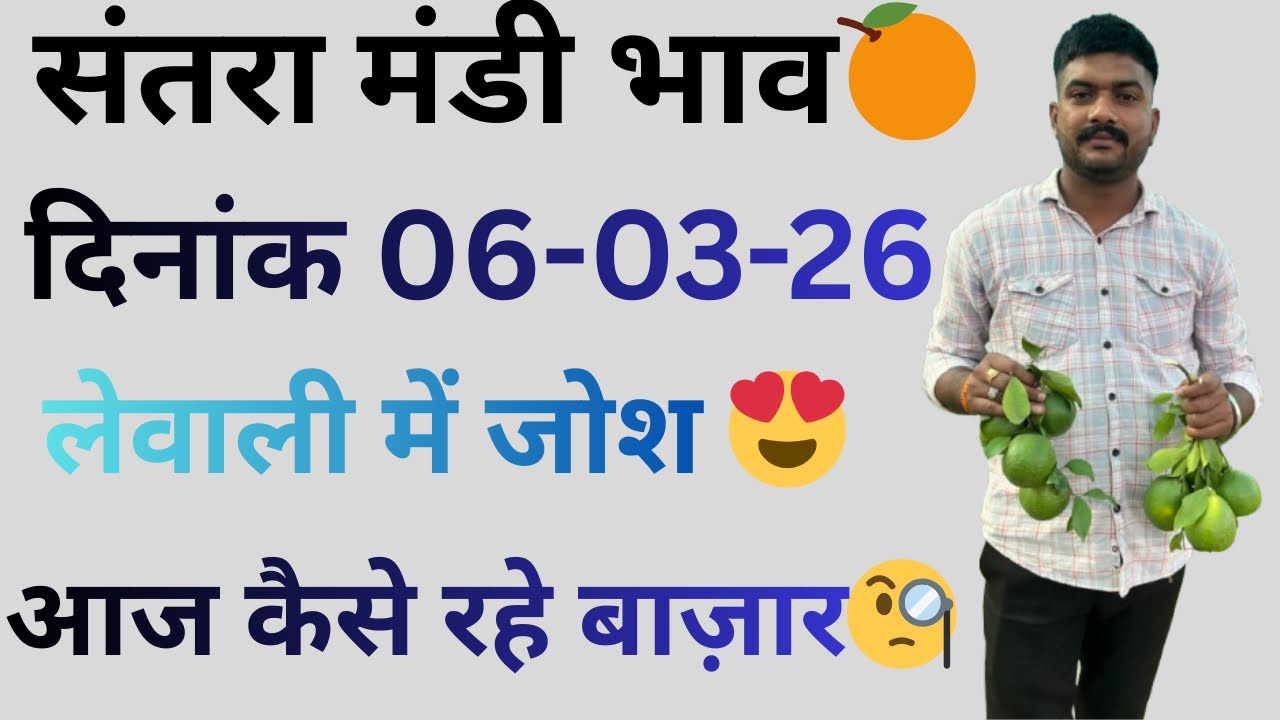 संतरा के भाव में तेजी😱🔥लेवाली में जोश!!आवक में कमी!!भवानीमडी दिनांक 06-03-26 #fruit  #santara  
