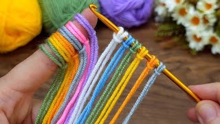 Wow! brilliant idea !! You will love what I made with colorful wool yarns! let's watch #crochet