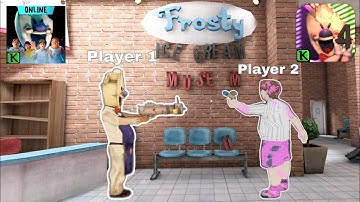 Ice Scream 4: Electrogun vs Ice Scream United Multiplayer: Paintball Gun || Electro vs Paintball Gun