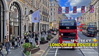 Experience London from a Double-Decker Bus: Coronation Weekend Bus Ride from SW to NW London- Bus 88