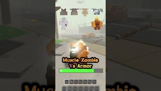 Zombie Vs Armor 😳 Roblox Survive The Apocalypse #survivetheapocalypse #roblox