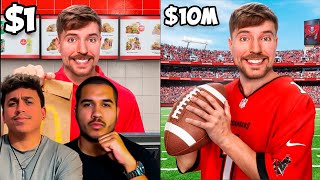 MrBEAST COMPARA TRABAJOS DESDE $1 vs $10,000,000 - VIDEO REACCION