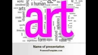 Font Collage PowerPoint Template by PoweredTemplate.com