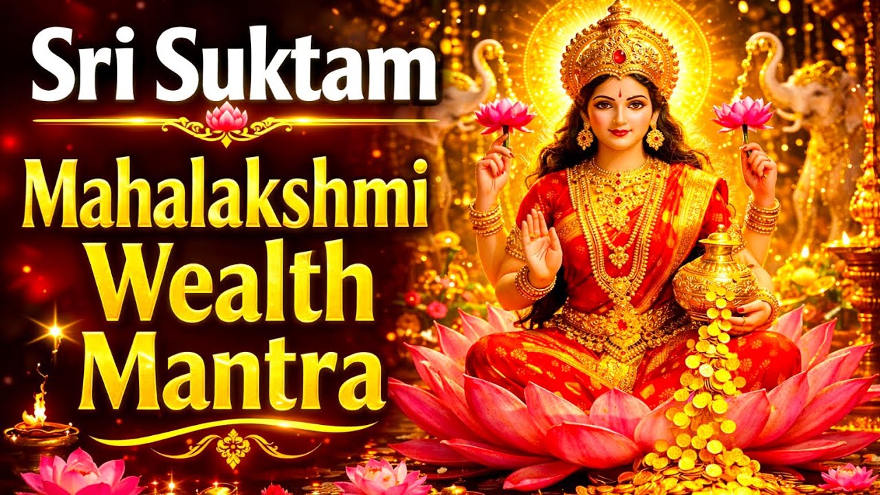 Sri Suktam | Mahalakshmi Mantra for Wealth, Prosperity & Abundance |  #bhakti #money  #wealth 