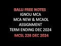MCSL 228 Assignment December 2024 Term End #mcsl228 #mcanew #mcaol #ignoumca #ignousolvedassignment