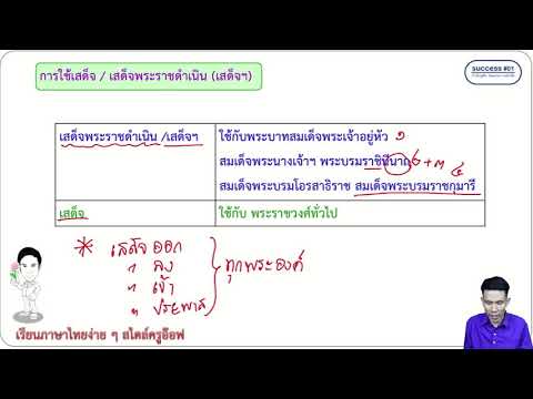 คำราชาศัพท์ (จัดลำดับชั้นชัดเจน สกัดเฉพาะที่สำคัญ เพื่อนำไปสอบ)