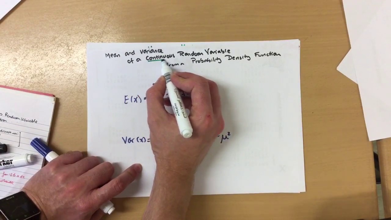 3.3 Continuous Random Variable - Mean and Variance - YouTube