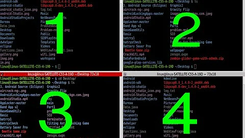 Split Screen terminal in Linux( linux-mint Or ubuntu ,kali-linux)