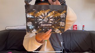Supreme SS21 Week 8 Unboxing! Bandana Tarp Side Bag & Embossed Logos Hooded  Sweatshirt!