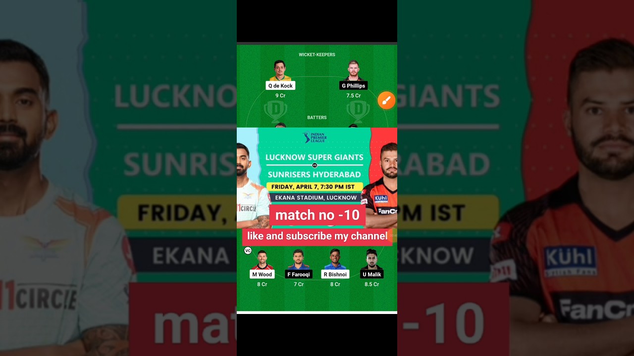 LKN vs SRH Dream11 Predication, Lucknow vs Hyderabad, LSG vs SRH,  LKN vs SRH dream11,Tata Ipl 2023