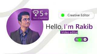 Video editing Portfolio with UI style