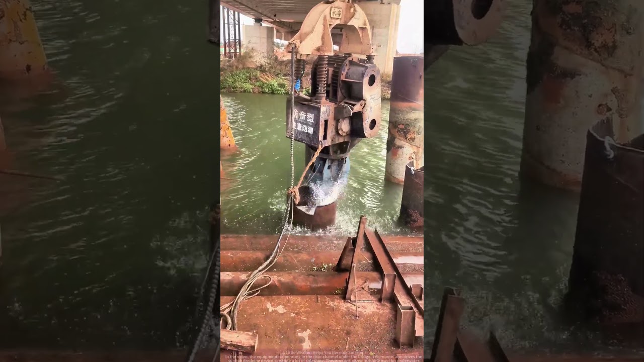 Mechanical arm underwater operation: The "dredging artifact" in the river under the bridge