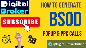 BSOD POPUP & PPC Calls Campaign Setup Training for Tech Support | Telegram : @DigitalBrokerOnline