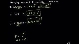 Changing numbers to scientific notation