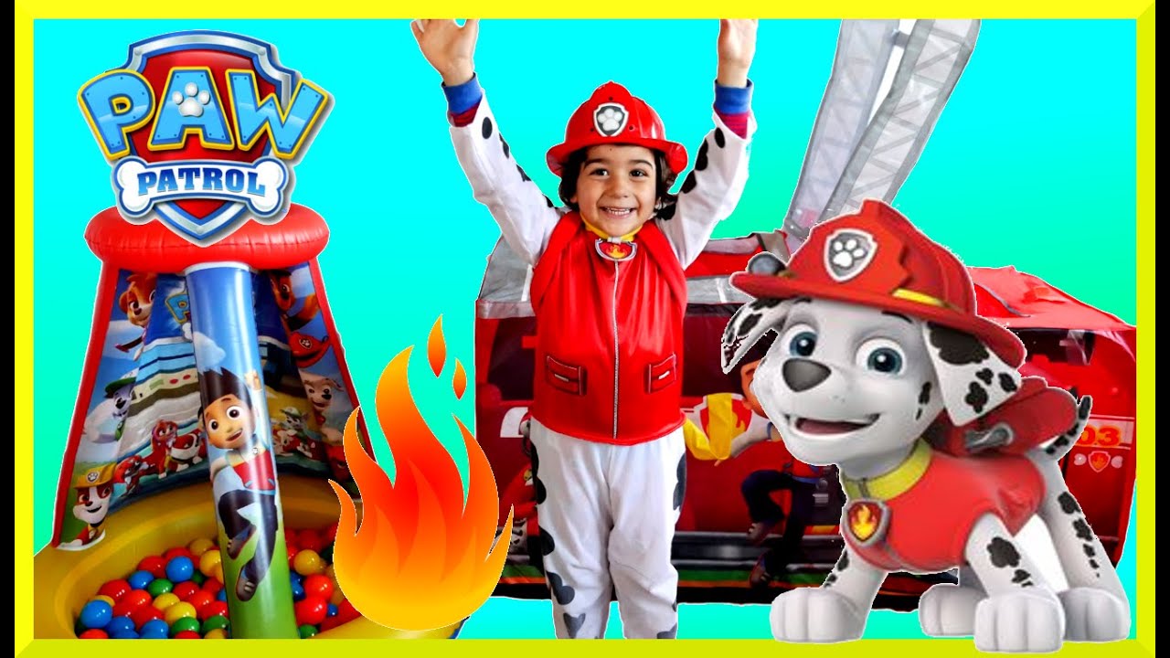 PAW PATROL TOYS Surprise Tent and Rescue Pretend Play with Evan!!!!