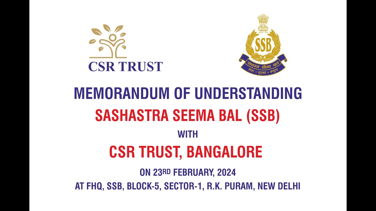 Live event of MoU between SSB & United World Academy - YouTube